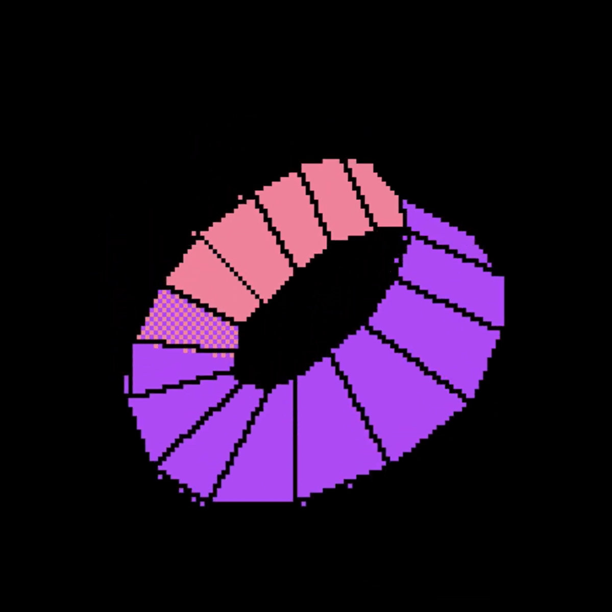 Scena pixel art generata da 3Dvibe64
