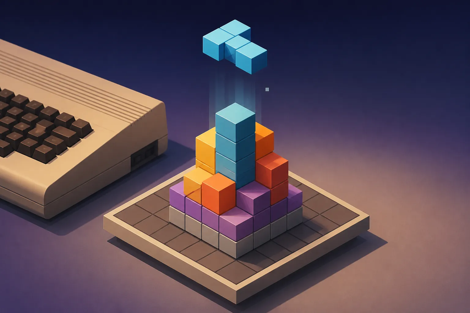 TetrISO porta costruzione isometrica e strategia sul Commodore 64