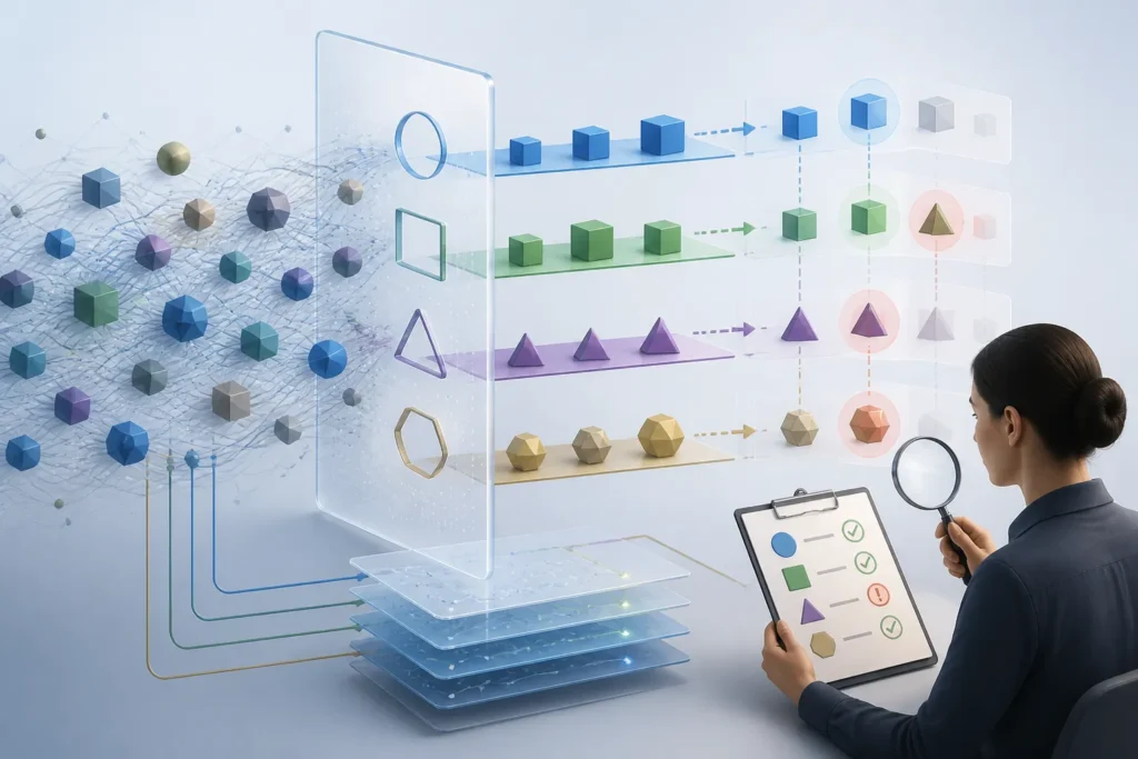 Un filtro intelligente separa e struttura i dati in arrivo, mentre una redazione controlla le incongruenze prima della pubblicazione.