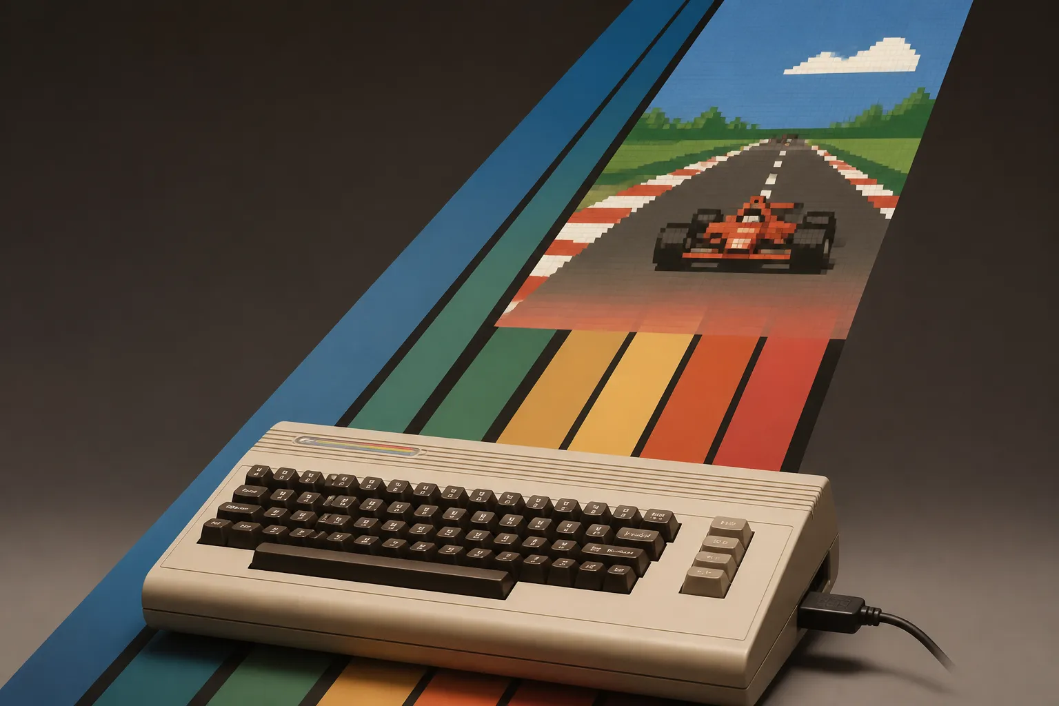 Ruote Fumanti porta sul Commodore 64 un racer da 24 KB a 50 fps