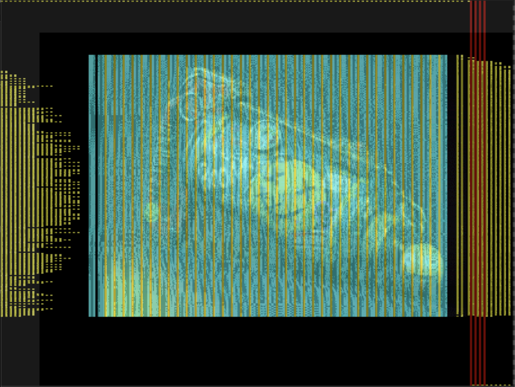 strip palette copper-list density and bus usage in vAmiga's debug overlay