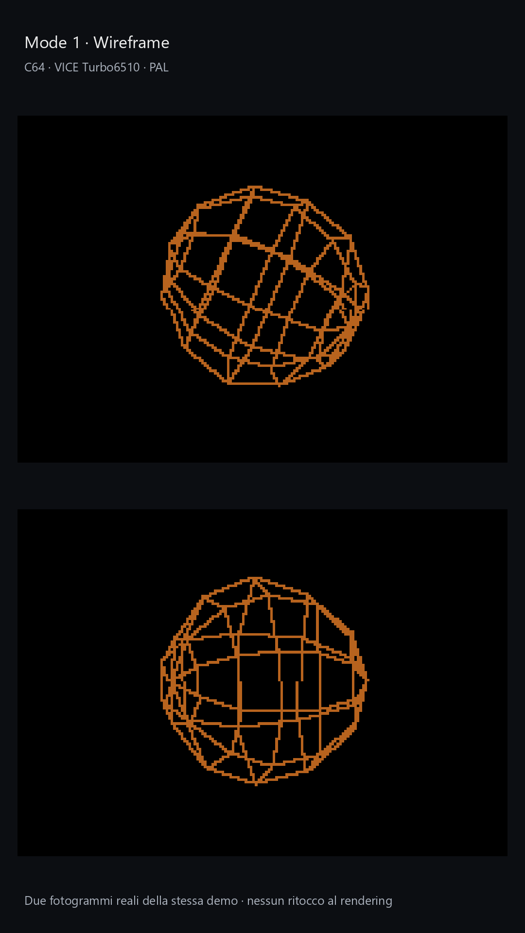 Mode 1: all the UV sphere’s edges, including the back lines. Real VICE screenshots.