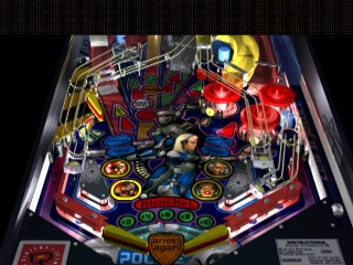 Schermata di gioco di True Pinball nella versione originale PlayStation.