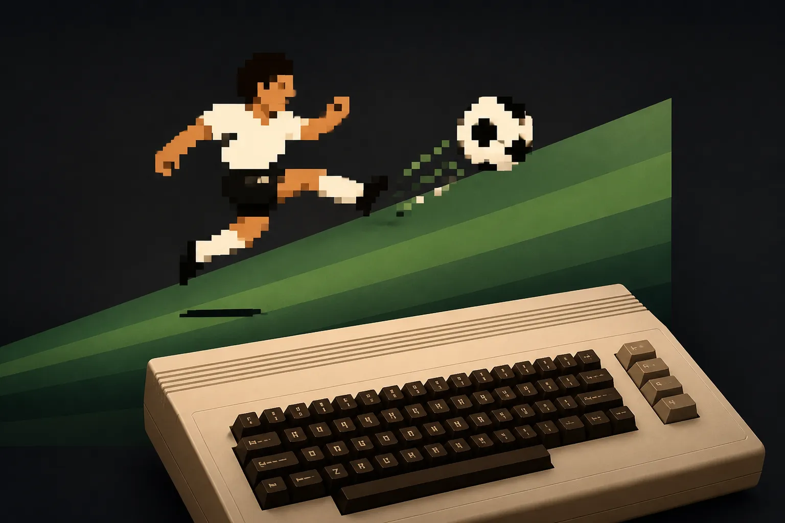 Arlasoft Soccer porta sul Commodore 64 il calcio arcade alla Sensible Soccer